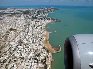 Побережье Туниса с самолета