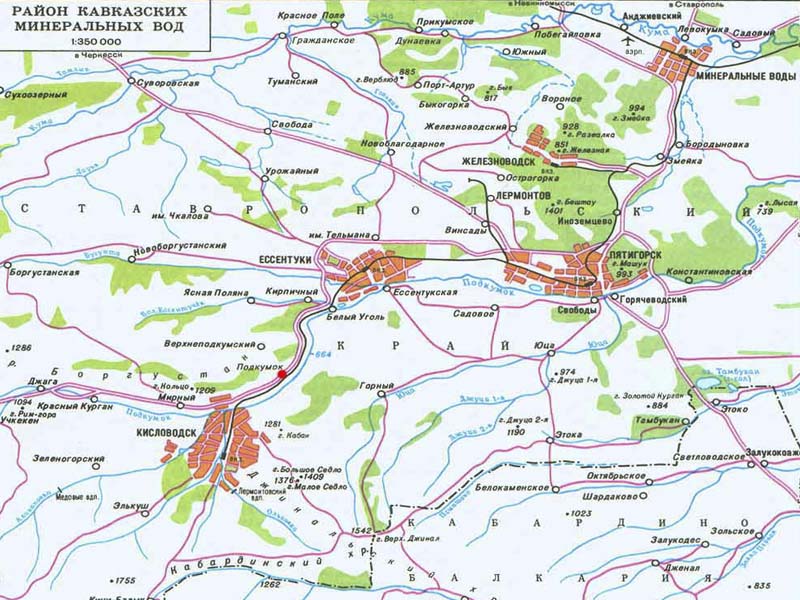 Где в пятигорске попить минеральной воды карта